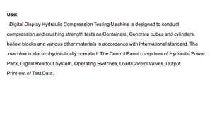 Máquina de Prueba de Compresión Hidráulica con Pantalla Digital para Pruebas de Concreto, Ladrillo, Piedra y Materiales de Ingeniería Geotécnica - Product Image 3
