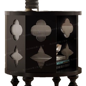 French Retro Style <b>Side</b> <b>Table</b> Solid Wood <b>Storage</b> Nightstand Bedroom Living Room Decor - Product Image 5