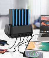 Stasiun Pengisian Daya Portabel Multi Perangkat 6 Port USB STW Factory untuk Smartphone