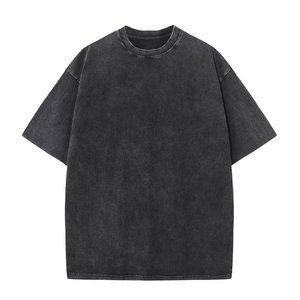 T-shirt da uomo in cotone 100% lavato 270G, stampa DTG personalizzata, design oversize, alta qualità, produzione all'ingrosso - Product Image 2