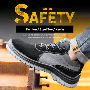 Jiankun รองเท้านิรภัยของผู้ชายรองเท้าผ้าใบตาข่ายระบายอากาศกันรอยใส่สบาย, รองเท้าวิ่งหัวเหล็กทำงาน48ชั่วโมงปีปีที่ดี - Product Image 5