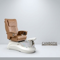Fauteuil de massage électrique vibrant moderne et luxueux avec spa de pédicure à remous intégral pour salon de manucure