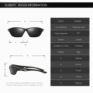 D330 dubery แว่นตา<span class=keywords><strong>กันแดด</strong></span>ขับรถโพลาไรซ์คุณภาพสูงสำหรับผู้ชาย TAC เลนส์กีฬาขี่จักรยานแว่นกันแดดผู้ชายป้องกันรังสียูวี - Product Image 6