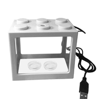 Mini Aquarium LED USB avec lampe, g, luminaire décoratif pour la maison ou le bureau