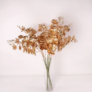IB5002 <span class=keywords><strong>Orchidea</strong></span> Dendorobiyam 6 rami placcato in oro Phalaenopsis <span class=keywords><strong>orchidea</strong></span> artificiale <span class=keywords><strong>orchidea</strong></span> fiore - Product Image 5