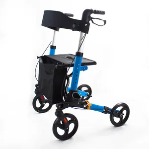 Girello pieghevole per adulti A walker con una borsa sedia a rotelle per esterni per camminare con altezza regolabile