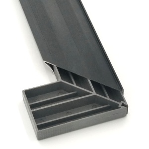 Profilé d'extrusion en alliage d'aluminium anodisé <span class=keywords><strong>noir</strong></span> mat 6063-T5 pour armoire, profilés de meubles de cuisine, cadre de découpe pour porte vitrée - Product Image 3