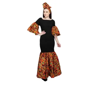Long Smoked Fish Tail Dress Afrikanisches Kleid für Frauen Plus Size Damen kleider
