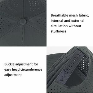 Casquette de golf personnalisée pour homme avec logo découpé au laser, perforée, 6 panneaux, imperméable, casquette de sport, casquette 5 panneaux - Product Image 5