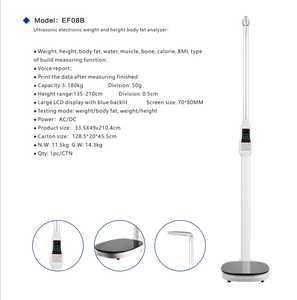 Báscula de Medición de Altura y Peso Portátil Veidt con Precisión de 200 kg y 100 g, 210 cm, Estadiómetro con VT-EF07B 200 kg 100 g 210 cm - Product Image 6