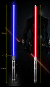Haute qualité métal poignée lourd duel sabre briquet sabre laser double sabre laser en plastique sabre laser jouet véritable sabre laser pour les enfants - Product Image 6