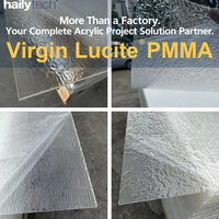 Feuille acrylique texturée transparente avec une finition gaufrée uniforme pour des composants visibles, plus de 60 textures