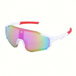 Lunettes de ski et de cyclisme de haute qualité 2022, verres miroir colorés, lunettes de soleil sport à lentille unique pour unisexe - Product Image 4