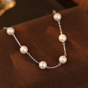 สร้อยข้อมือลูกปัดมุกขนาดเล็กลายท้องฟ้าเต็มไปด้วยดวงดาวสีเงิน S925เครื่องประดับแฟชั่นสำหรับผู้หญิง - Product Image 4