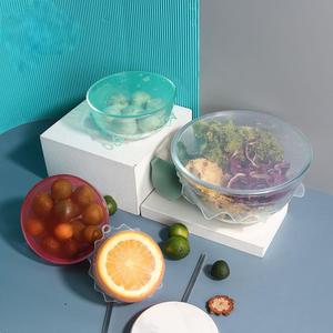 <b>Silicone</b> <b>Stretch</b> <b>Lids</b> Food Storage in Fridge Reusable Elastic Bowl Covers for Cup Cans Jars Round Microwave Food Cover - Product Image 3