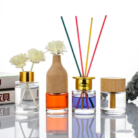 Diffuseur d'arôme 30ml 50ml bouteille de parfum d'huile essentielle diffuseur verre voiture désodorisant bouteille de parfum avec bouchon en bois