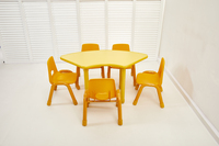 Meubles de maternelle, table en forme d'éventail, tables rondes réglables ignifuges pour enfants, chaises pour l'éducation préscolaire, graffitis