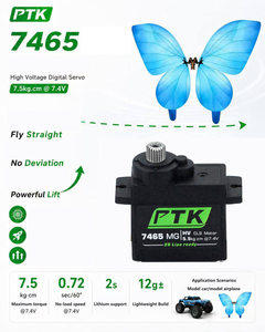 เซอร์โว PTK 7465 MG HV ดิจิตอล RC คอร์เลส เมทัลเกียร์ 7.4V สำหรับรถบังคับวิทยุและหุ่นยนต์ เหมาะสำหรับทุกเพศ ทุกวัย 14 ปีขึ้นไป - Product Image 2