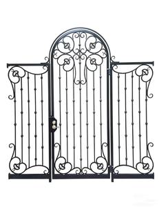 <span class=keywords><strong>Portail</strong></span> en fer forgé de style européen classique - Porte d'entrée ornementale artisanale pour villa et jardin, finition durable avec revêtement en poudre - Product Image 5