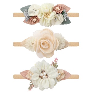 Set di Fasce per <span class=keywords><strong>Capelli</strong></span> in Nylon <span class=keywords><strong>con</strong></span> <span class=keywords><strong>Fiori</strong></span>, Perle e Strass per Bambine, Accessori per <span class=keywords><strong>Capelli</strong></span> <span class=keywords><strong>con</strong></span> Fiocchi per Neonati - Product Image 1