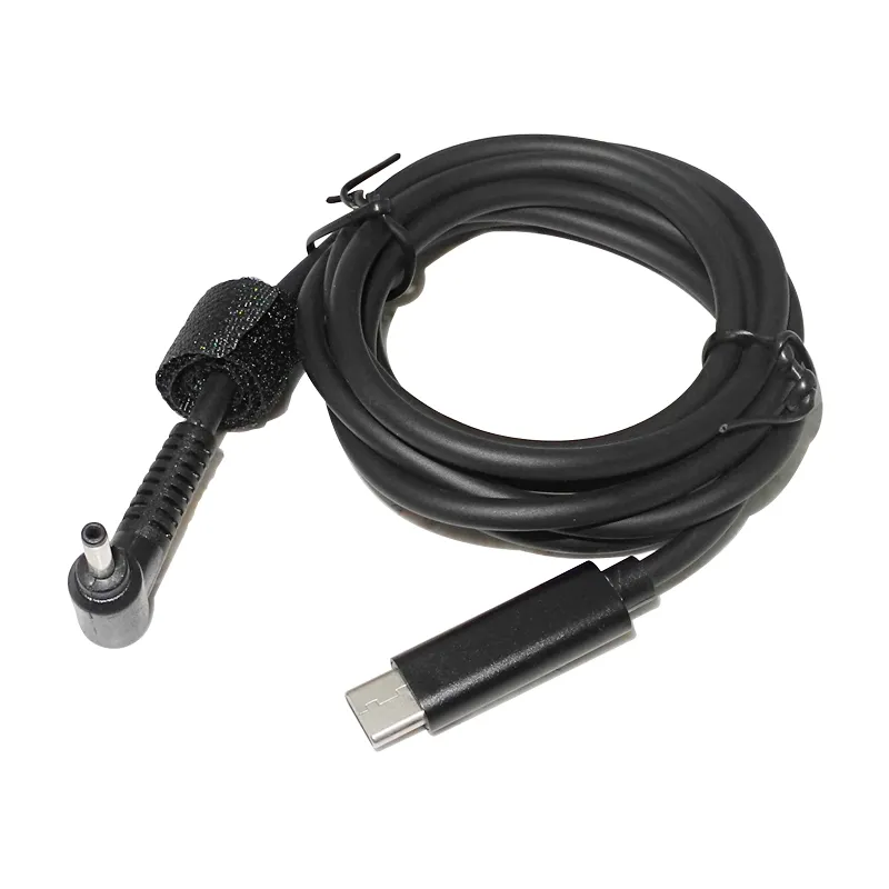 Hot Type C USB-C Input to DC 3.0*1.1mm Power PD Charge Angled Cable for Laptop 18-20V