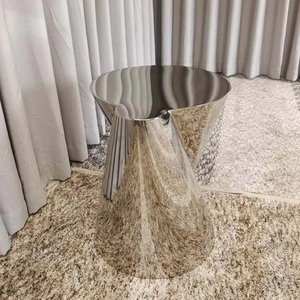 Mesa <span class=keywords><strong>de</strong></span> esquina <span class=keywords><strong>de</strong></span> oficina moderna personalizable Color sólido Brillante Diseño lujoso Mesa <span class=keywords><strong>de</strong></span> centro lateral pequeña para Villa Sala <span class=keywords><strong>de</strong></span> estar Luz - Product Image 3