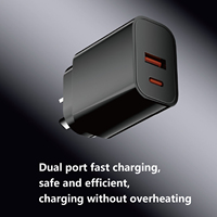 Cargador Rápido PD3.0 de 20W Directo de Fábrica para Apple, para iPhone, Samsung, Puerto Tipo C, Certificado SAA, Carga Rápida