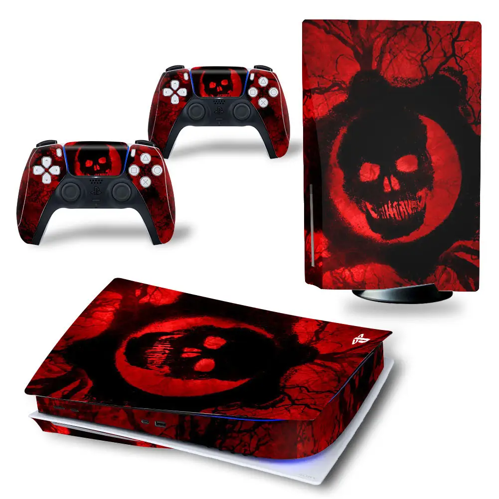 Custom Skeleton Design For PS5 Disc Digital Version PVC Skin Stickers For Play Station5 Console Game Pad Decal Vinyl Skins