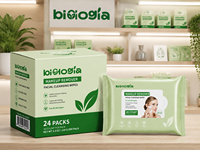 Lingettes démaquillantes jetables personnalisées en usine, nettoyage doux du visage, sans alcool, pour peaux sensibles