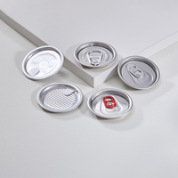 Couvercle personnalisé en aluminium à ouverture facile avec anneau de traction, anti-fuite, pour canettes de jus, de soda, de café et de boissons PET