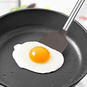 シリコンスパチュラ非スティック固体キッチンターナー高耐熱BPAフリークッキングスロッテッドスパチュラ2ピース/セット - Product Image 3