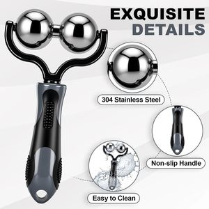 Rodillo de Masaje y Ejercicio con Doble Bola de Acero Inoxidable y Goma para Pies, Post-Entrenamiento, Fitness, Uso Doméstico 2 en 1 - Product Image 2