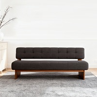Ensemble de canapés en bois massif de style nordique moderne pour salon et balcon, canapé simple, fauteuil inclinable pour la détente et les loisirs
