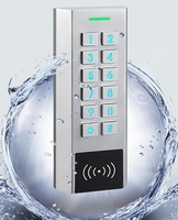 Système de lecteur de contrôle d'accès autonome à clavier RFID EM 125 kHz étanche pour extérieur, avec un relais, boîtier métallique, pour double porte