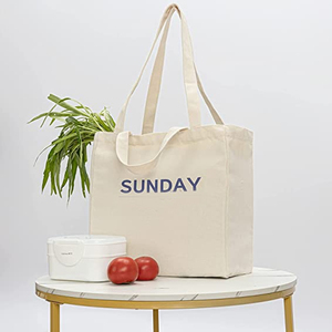 Bolso tote grande de lona resistente de algodón con doble asa, estampado moderno, estilo occidental, para raqueta de tenis, con estampado en relieve - Product Image 4