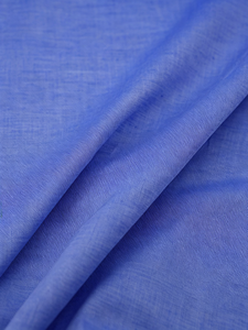 Tissu italien tissé 98% coton 2% <span class=keywords><strong>lin</strong></span>, bleu, pour chemises, largeur 43 pouces, vendu <span class=keywords><strong>au</strong></span> mètre - Product Image 2