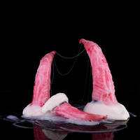 Godes fantaisie taille XXL godemichet épaulard monstre animal gode pour femmes massage du cul couleur sang godemichet Anal avec ventouse