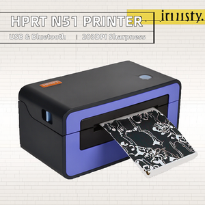 N51 데스크탑 잉크리스 QR 바코드 미니 스티커 프린터 4*6인치 감열 배송 라벨 USB 1년 보증 203DPI 재고 USP - Product Image 2