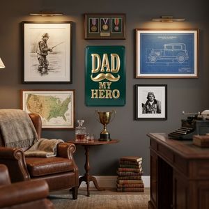 Letrero Metálico Wanfeng Dad My Hero, 100% Aluminio Resistente a la Oxidación, Resistente a la Intemperie, Regalo para el Día del Padre, Decoración <span class=keywords><strong>de</strong></span> Pared, Venta al Por Mayor - Product Image 6