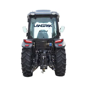 90hp TB agriculture tractor price with rotavator and dumping trailer trucks for departs