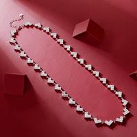 Collier Cœur en Moissanite Argent Sterling 925 Coupe Princesse 39 carats Bijoux Quotidiens pour Femme