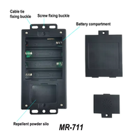 Répulsif à ultrasons pour rongeurs fonctionnant sur piles, dissuasif pour souris, rats, écureuils, voiture, garage, entrepôt, ABS solide, écologique
