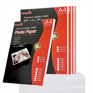 กระดาษภาพถ่ายกันน้ำ เคลือบเงาสูง ฮ่องโฮ 115-260 กรัม ขนาด A4 A3 คุณภาพสูง สำหรับงานพิมพ์อิงค์เจ็ทระดับมืออาชีพ จากโรงงานโดยตรง - Product Image 1