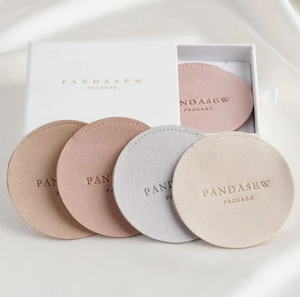 Bolsitas de terciopelo redondas personalizadas con logotipo, bolsas de terciopelo plegables para anillos y pendientes - Product Image 4