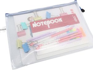 Tùy chỉnh A4 thư Kích thước dây kéo Pouch PVC không thấm nước trong suốt lưới túi tài liệu với phong bì lưới thư mục tập tin - Product Image 4