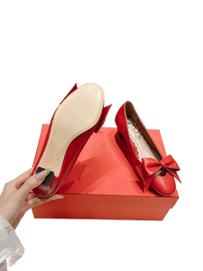 Zapatos de tacón bajo grueso con lazo y punta cerrada, sin cordones, para novias, damas de honor, eventos de noche, bailes de graduación, eventos casuales, estilo Valentino. - Product Image 6