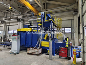 Machine de <span class=keywords><strong>sablage</strong></span> à billes pour profilés en acier, tôles en acier, feuilles métalliques, avec PLC et moteur pour l'élimination de la rouille - Product Image 6