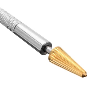 หัวปากกาทองแดงสองหัวปากกาหนังขอบน้ำมันย้อมปากกา applicator สีอย่างรวดเร็วเครื่องมือลูกกลิ้งทาสีสำหรับ DIY เครื่องมือหัตถกรรมเครื่องหนัง - Product Image 4