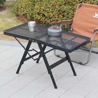 Table de camping pliable portable Hispeed moderne pour l'extérieur, en aluminium et en maille de fer, hauteur réglable, extensible