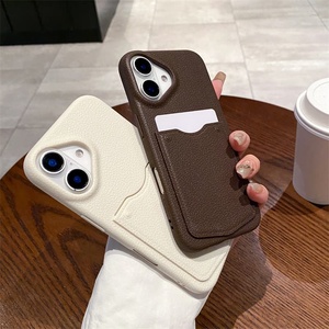 Funda tipo cartera con patrón de cuero TPU suave para <span class=keywords><strong>iPhone</strong></span> 15 16 <span class=keywords><strong>Pro</strong></span> Max para <span class=keywords><strong>iPhone</strong></span> <span class=keywords><strong>13</strong></span> <span class=keywords><strong>Pro</strong></span> Max 14 funda de teléfono con tarjetero - Product Image 4